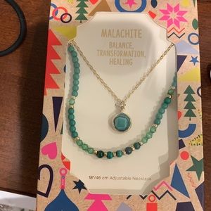 Malachite adjustable necklace